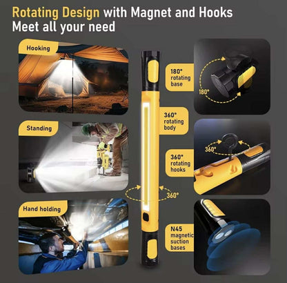 Rotating Magnetic & Hooks LED Light Baton