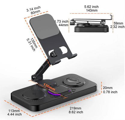 6-IN-1 Wireless Charger Dock Station W/Clock LED | Y21
