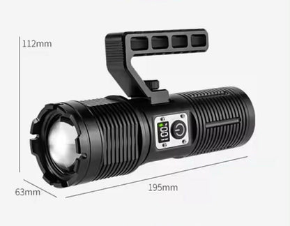 Dual Head LED Searchlight Zoomable W/Detachable Handle