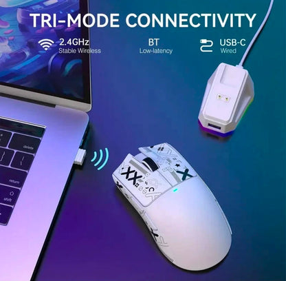 ATTACK SHARK X11 Gaming Mouse W/Magnetic Charging Dock RGB LED