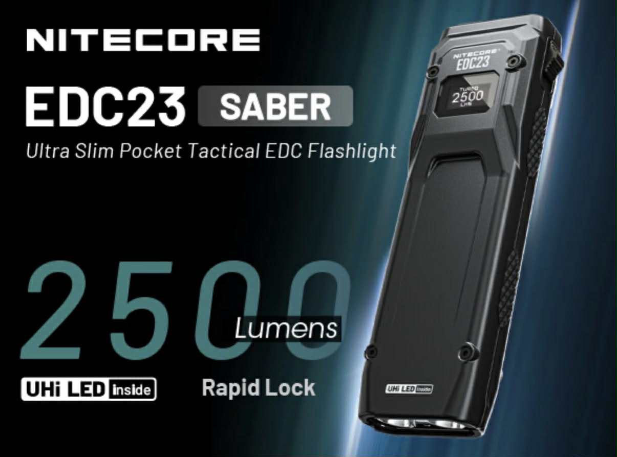 Nitecore EDC23 2500LM Ultra Slim Tactical Flashlight