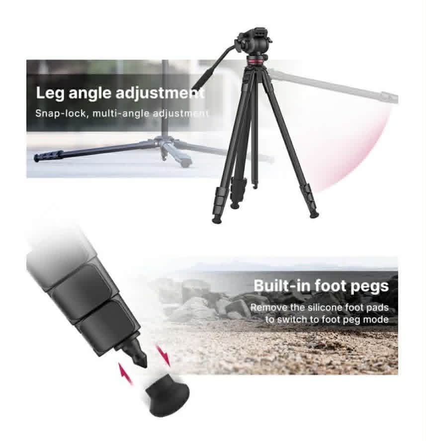 ULANZI OMBRA Xiang Video Travel Tripod | ULZ-3030 | DSLR Camera Smartphone