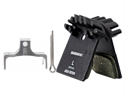 SHIMANO J02A Resin Disc Brake Pads & Spring (W/Fin) | XTR, XT, SLX, ALFINE