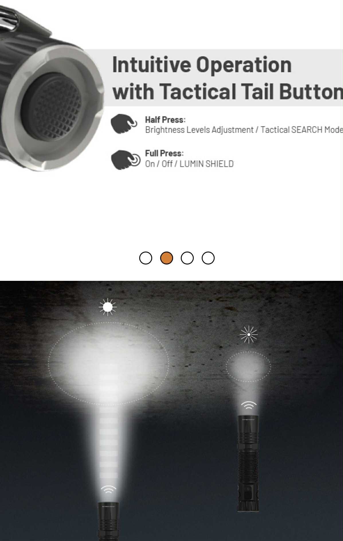 NITECORE Lumin Shield EDC35 5000LM Torch