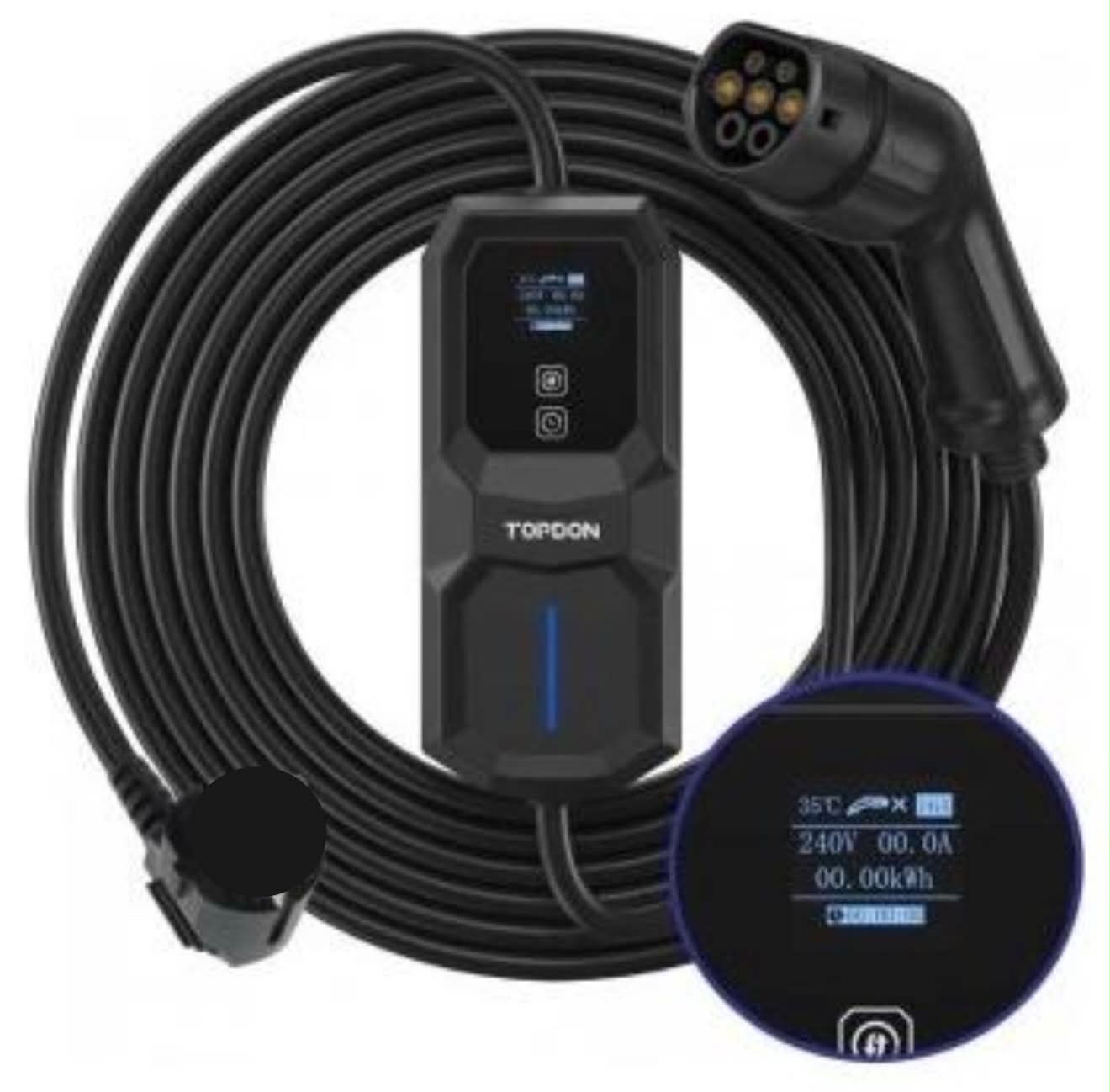 TOPDON PulseQ AC Portable EV Charger 10 AMP Type 2 | EC007