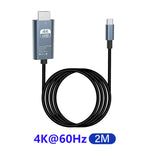 4K 60Hz 2M USB Type C to HDMI Video Adapter Cable For MacBook iPhone