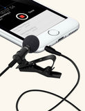 Lavalier Lapel Microphone - 3.5mm Audio Jack/Lightning/Type-C