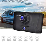 4" LCD 1080P Car DVR 3 Lens Camera Recorder Dash Cams DVR Camcorder (Front, Rear, Cabin)