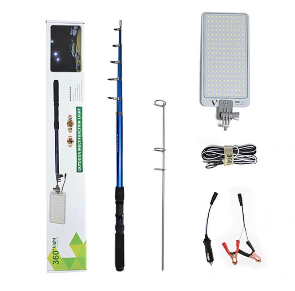 5M 12V Portable 360° Telescopic LED Rod Camping Light | 2 Models