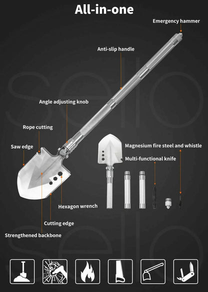 Multifunction Tactical Camping Folding Shovel