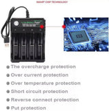 4 Slots Universal 3.7V 18650 Li-ion Battery USB Charger | MS-5D84A