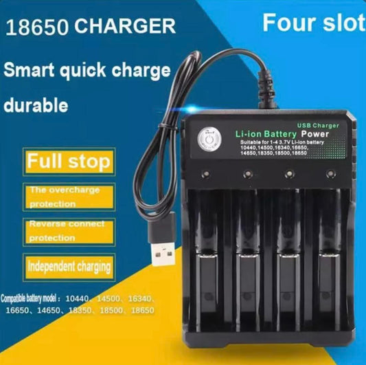 4 Slots Universal 3.7V 18650 Li-ion Battery USB Charger | MS-5D84A