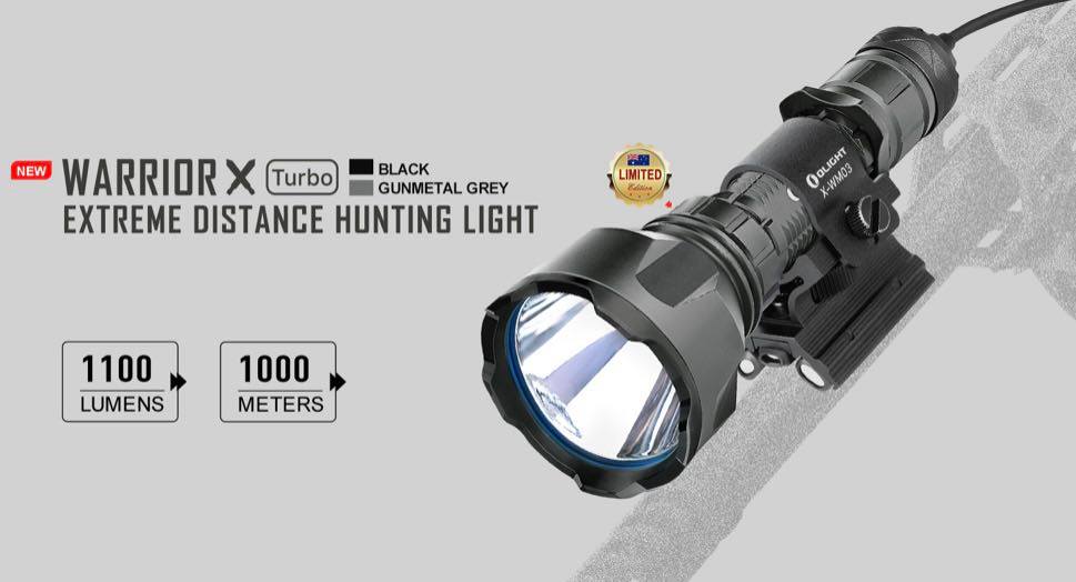 OLIGHT Warrior X Turbo 1100 Lumens Tactical Flashlight | Black