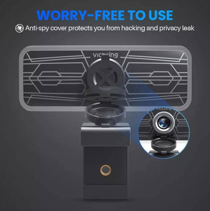 VicTsing 1080P Webcam W/Dual Microphones & Privacy Cover USB Windows/Mac OS