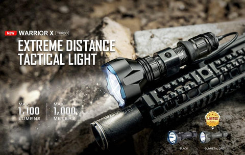 OLIGHT Warrior X Turbo 1100 Lumens Tactical Flashlight | Black