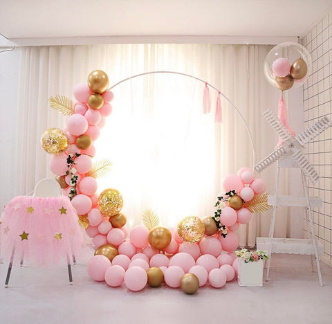Hoop Round Circle Backdrop Balloon Arch Frame | Wedding Props Background | 2 Colors & 3 Size