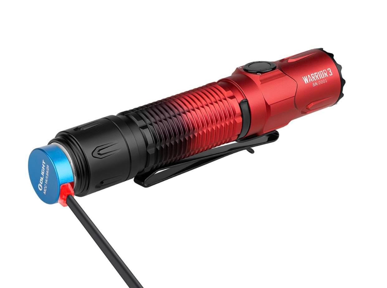 OLIGHT Limited Edition | Warrior 3 Dual-Switch Tactical Torch 2300LM 300M | Scarlet Gradient