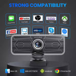VicTsing 1080P Webcam W/Dual Microphones & Privacy Cover USB Windows/Mac OS