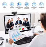 VicTsing 1080P Webcam W/Dual Microphones & Privacy Cover USB Windows/Mac OS