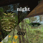 Pineapple Shaped Hanging Solar Lights Warm White Lantern W/Handle