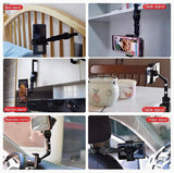Universal Clip Cellphone Holder Multi-Joint Flexible Adjustment | Black+Green