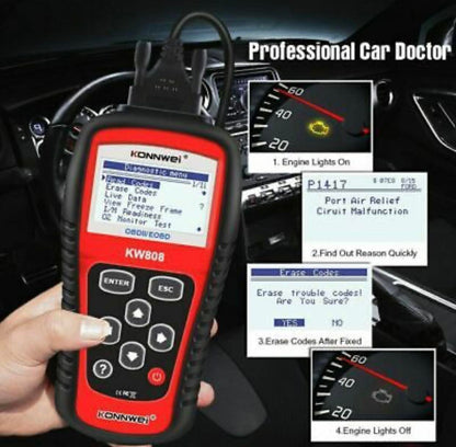 KONNWEI KW808 Diagnostic Tool OBD2 Scanner EOBD Auto Code Reader Automotive