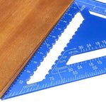 12 inch Aluminum Alloy Triangular Measuring Ruler Woodwork Speed Square Triangle Angle Protractor