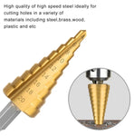 3pcs/Set HSS Straight Groove Step Drill Bit | Wood Metal Hole Cutter Drilling Tool Kit