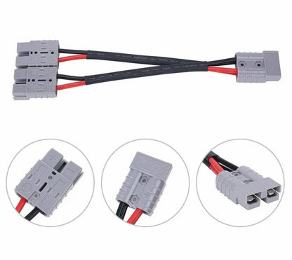 50 Amp Genuine Anderson Plug Connector Double Y Splitter Adaptor 6mm Automotive Cable
