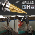 3pcs/Set HSS Straight Groove Step Drill Bit | Wood Metal Hole Cutter Drilling Tool Kit