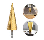3pcs/Set HSS Straight Groove Step Drill Bit | Wood Metal Hole Cutter Drilling Tool Kit
