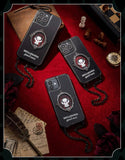 POP MART SKULLPANDA x THE ADDAMS FAMILY Series - Quite Wednesday Phone Case W/Wrist Chain | iPhone 13 Pro