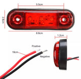 Single Colour 3 LED Side Marker Lights 12-24V Car Truck External Lights Warning Tail Light