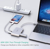 AUKEY USB-C to USB 3.0 Hub W/HDMI, Card Reader & USB-C Charging Port | CB-C59/CB-C60