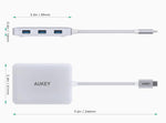 AUKEY USB-C to USB 3.0 Hub W/HDMI, Card Reader & USB-C Charging Port | CB-C59/CB-C60
