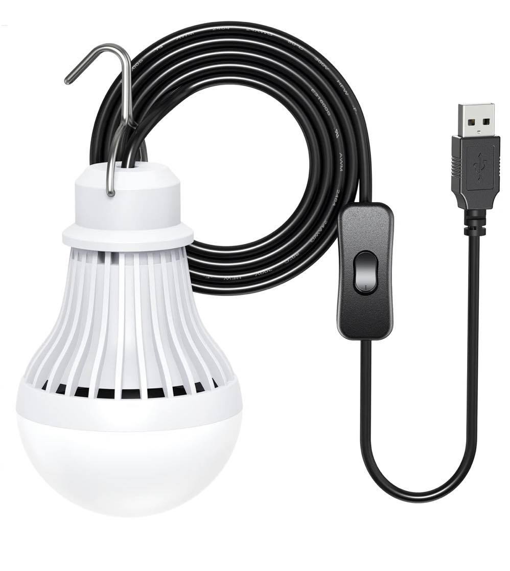 USB 5W 10LED Bulb Light W/On-Off Switch or Controller & Hook – Epic. Store