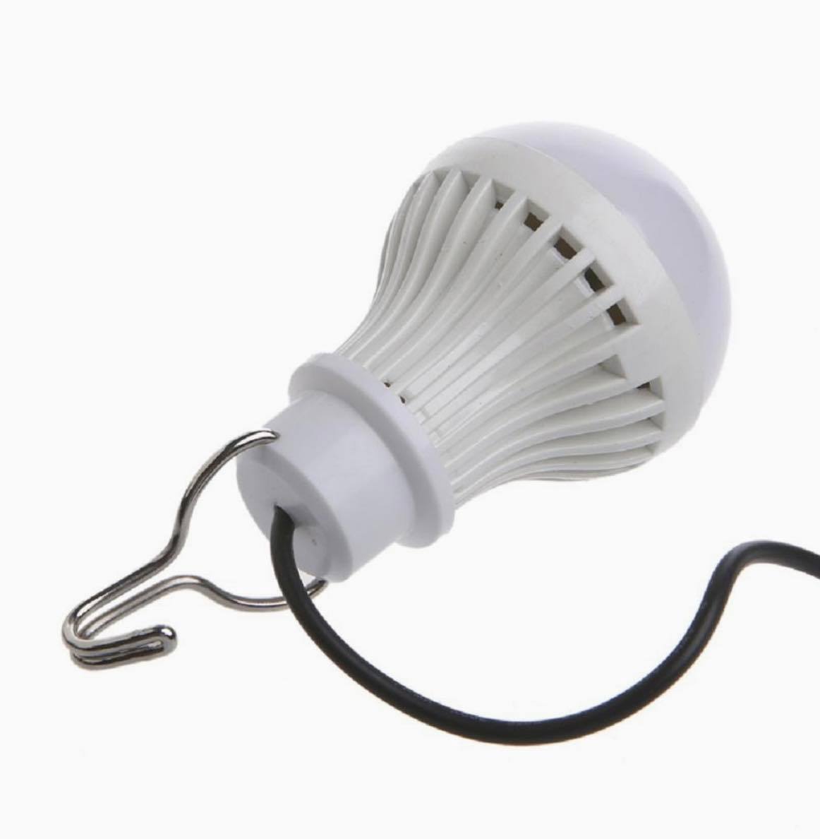 USB 5W 10LED Bulb Light W/On-Off Switch or Controller & Hook