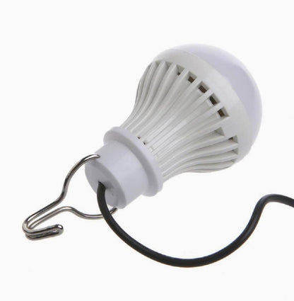 USB 5W 10LED Bulb Light W/On-Off Switch or Controller & Hook