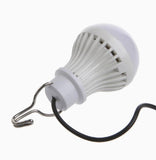 USB 5W 10LED Bulb Light W/On-Off Switch or Controller & Hook
