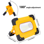 25W 1500LM Portable LED COB Work Light Solar Charge