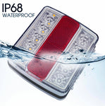 Pair 26LED Submersible/Waterproof Stop Taillight Kit Boat Truck Trailer Lights