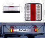 Pair 26LED Submersible/Waterproof Stop Taillight Kit Boat Truck Trailer Lights