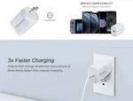 BLACKTECH USB-C 18W PD Power Adapter Wall Charger Fast Charger | White