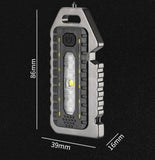 Lanyard COB Rechargeable Keychain Light W/Bottle Opener/Whistle/Window Breaker/Magnet | W5135-W5136