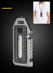 Lanyard COB Rechargeable Keychain Light W/Bottle Opener/Whistle/Window Breaker/Magnet | W5135-W5136