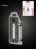 Lanyard COB Rechargeable Keychain Light W/Bottle Opener/Whistle/Window Breaker/Magnet | W5135-W5136