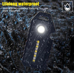 Lanyard COB Rechargeable Keychain Light W/Bottle Opener/Whistle/Window Breaker/Magnet | W5135-W5136