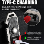 Lanyard COB Rechargeable Keychain Light W/Bottle Opener/Whistle/Window Breaker/Magnet | W5135-W5136