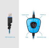 SADES 7.1 USB LED Light PC/Gaming Headset W/Mic | SA-902 Black/Red
