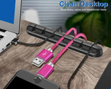 Cable Clips Cord Management Desk Organiser Adhesive Back | 3pcs Pack | Black